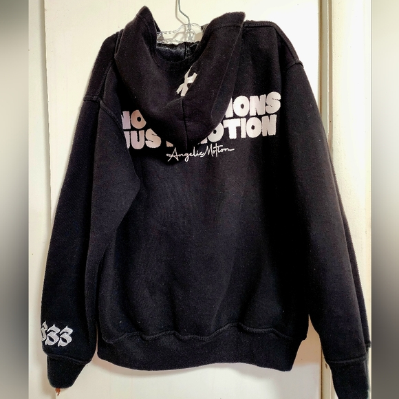 Angelic Motion Black Onyx Zipup Hoodie Mens Size M - Picture 8 of 8